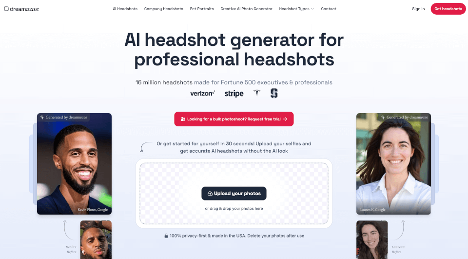 Dreamwave AI Headshot Generator