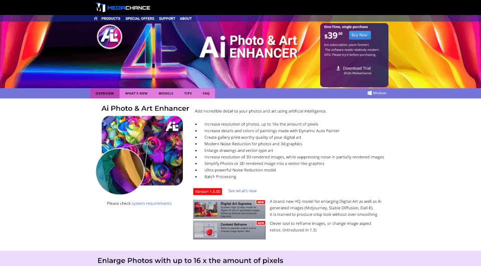Mediachance's AI Photo & Art Enhancer
