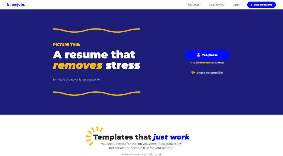 BeamJobs Resume Builder
