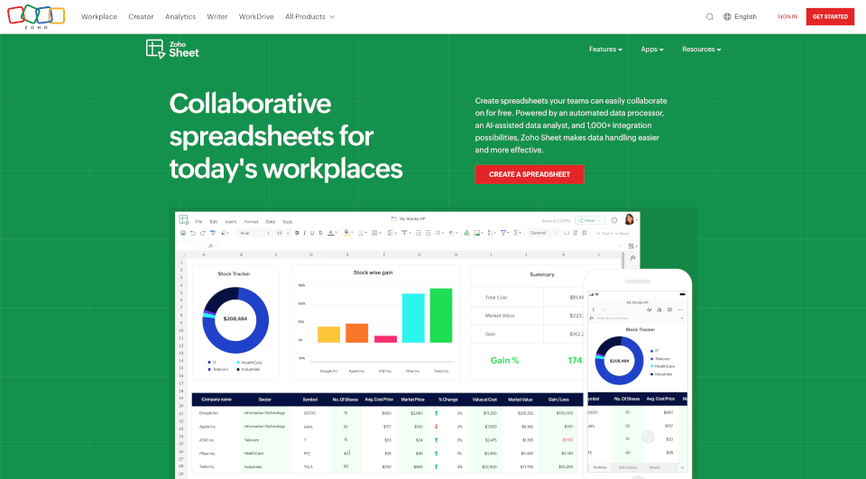 Zoho Sheet