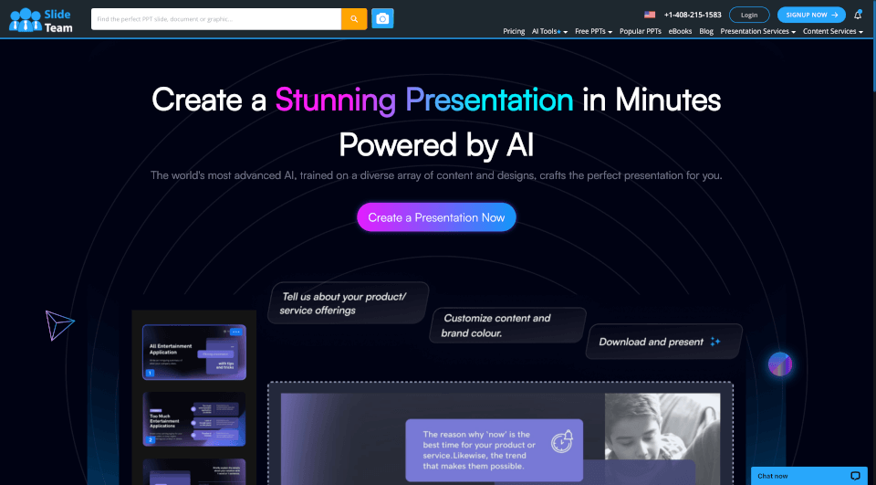 SlideTeam AI Presentation Generator