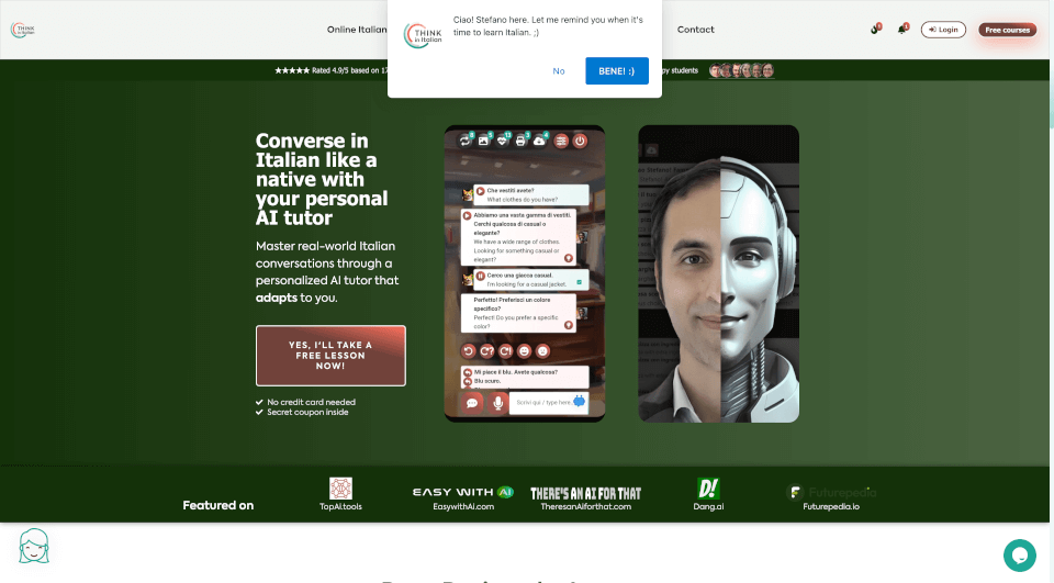 Think In Italian AI Language Tutor