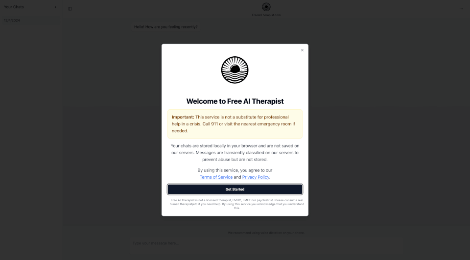 Free AI Therapist