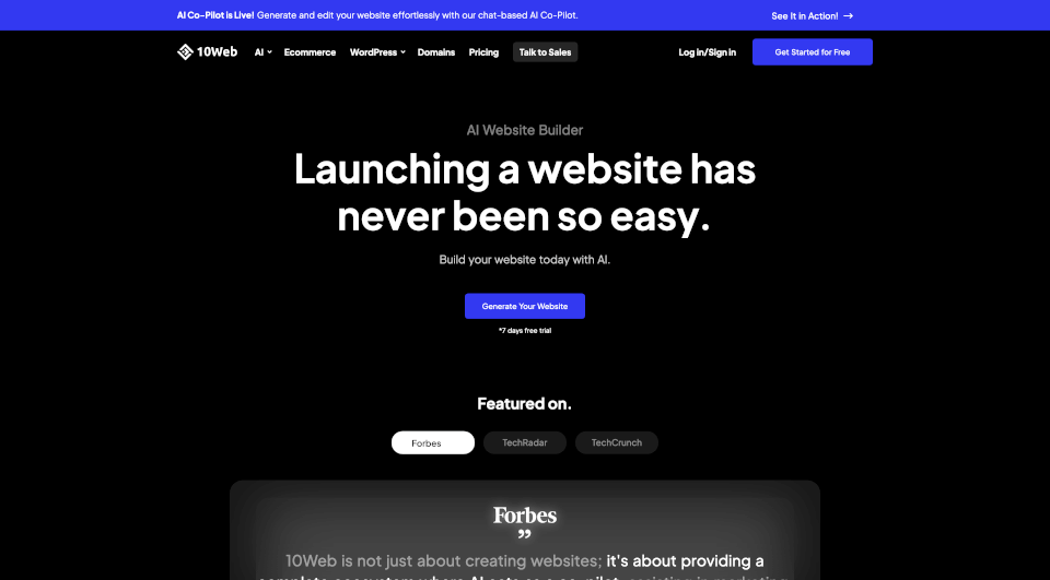 10Web AI Website Builder