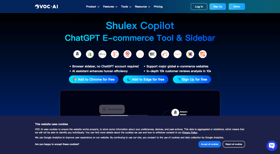 Shulex Copilot ChatGPT E-commerce Tool & Sidebar