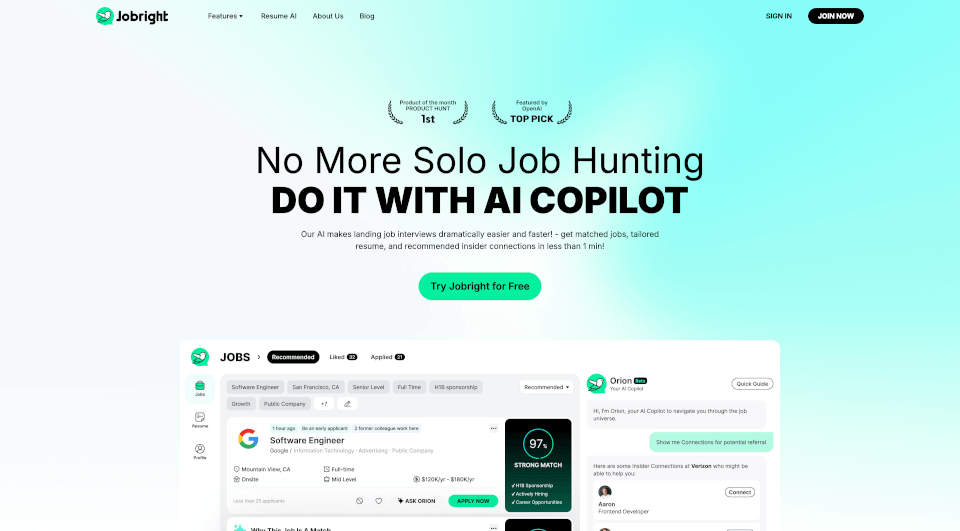 Jobright: Your AI Job Search Copilot
