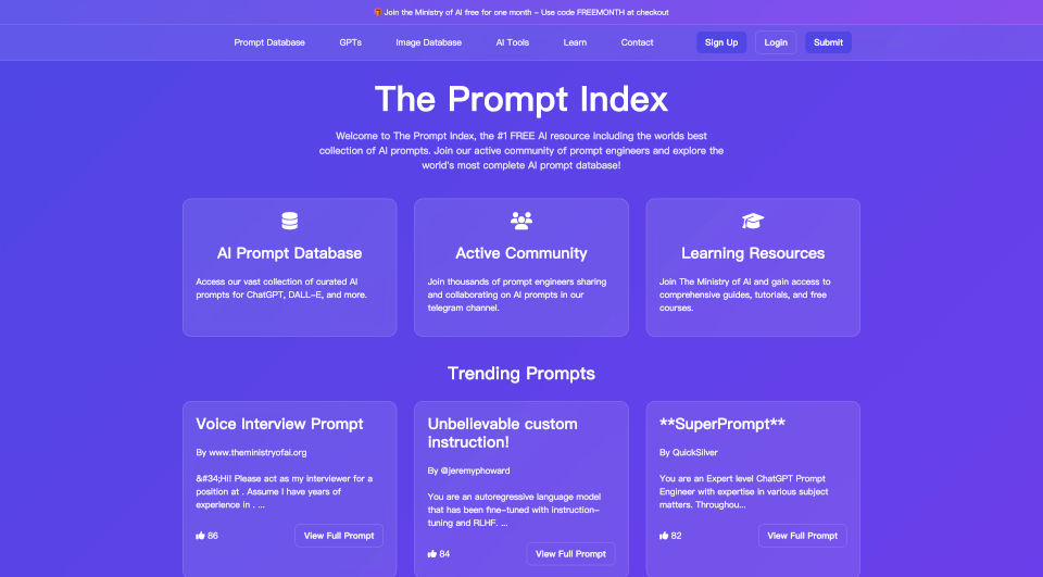 The Prompt Index