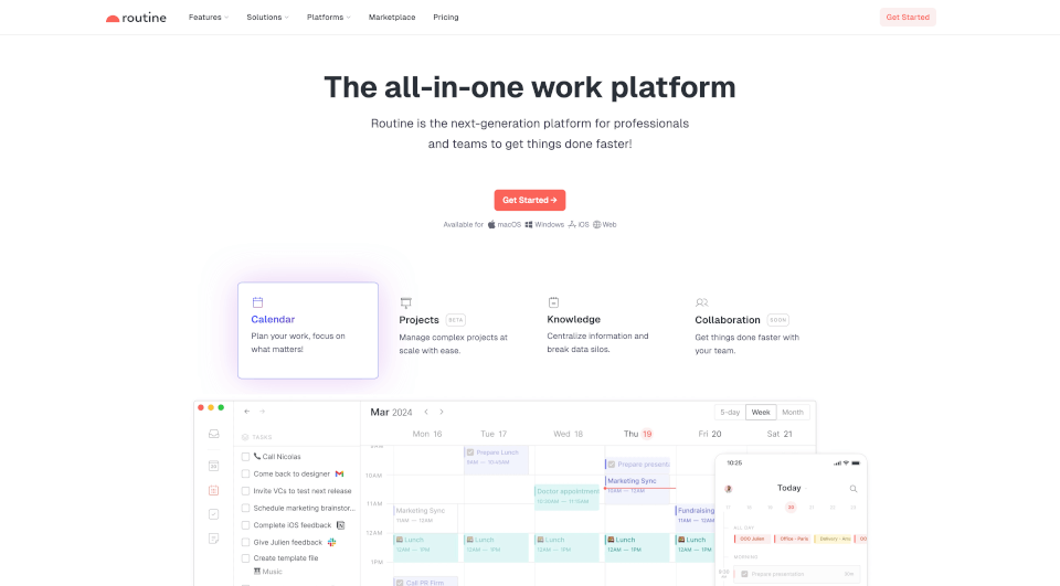 Routine | The Most Advanced Calendar for Productive People