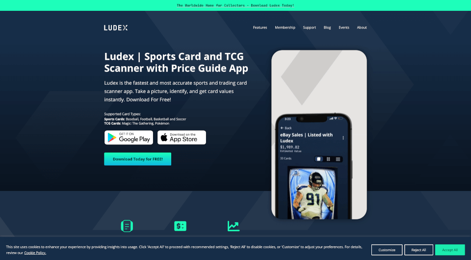 Ludex | Sports Card and TCG Scanner with Price Guide App