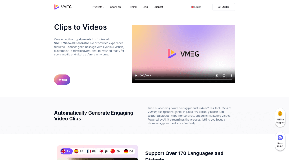 VMEG - Clips to Videos